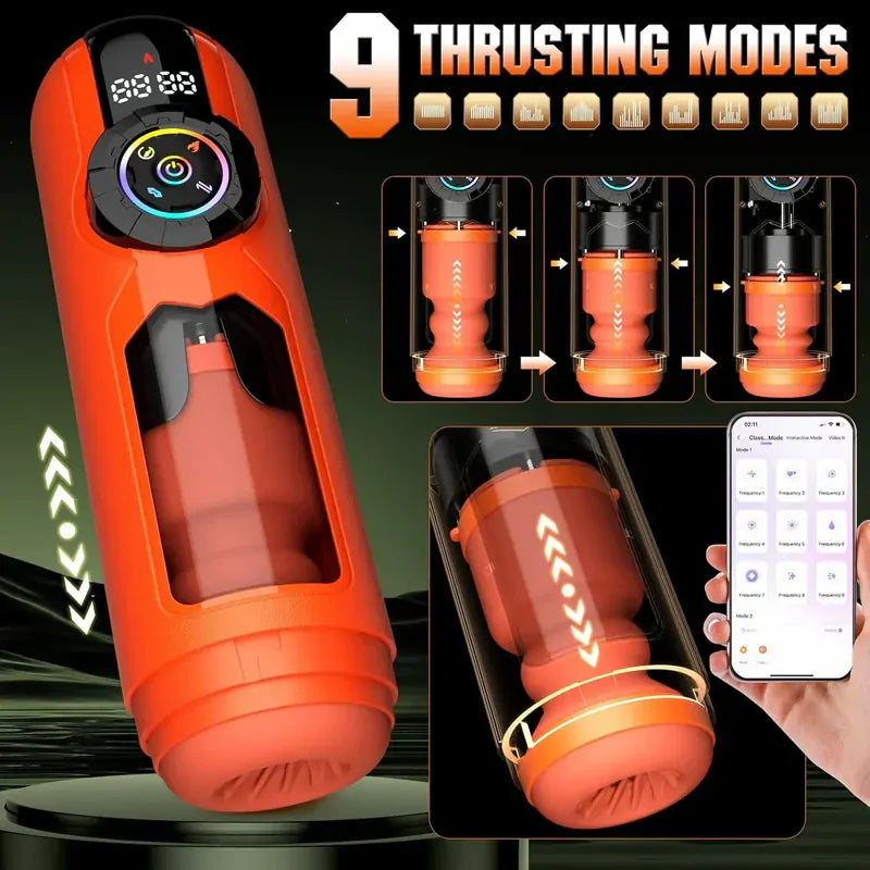 XT12 - 5-in-1 Automatischer Masturbator - App-Steuerung, Heizfunktion & Vakuum-Saugkraft