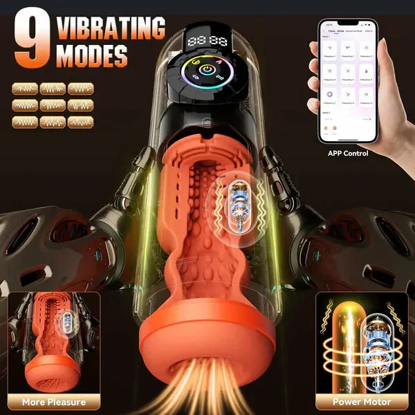 XT12 - 5-in-1 Automatischer Masturbator - App-Steuerung, Heizfunktion & Vakuum-Saugkraft