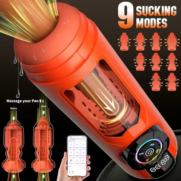 XT12 - 5-in-1 Automatischer Masturbator - App-Steuerung, Heizfunktion & Vakuum-Saugkraft