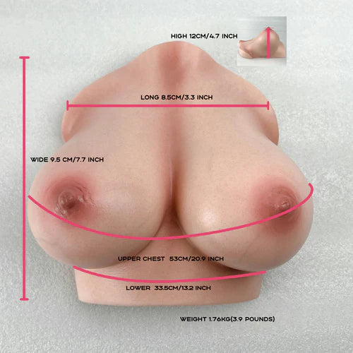 Livia - Real-Skin Erotik-Torso mit Soft-Silikon-Brüsten (1,76 kg) – Kompakt-Modell