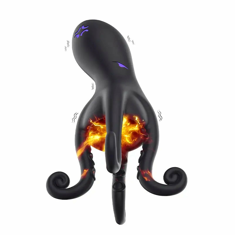 XG11 - Hands-Free Octopus Penis-Vibrator mit verstellbarem Cockring-Support
