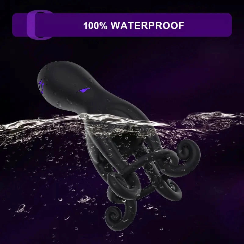 XG11 - Hands-Free Octopus Penis-Vibrator mit verstellbarem Cockring-Support