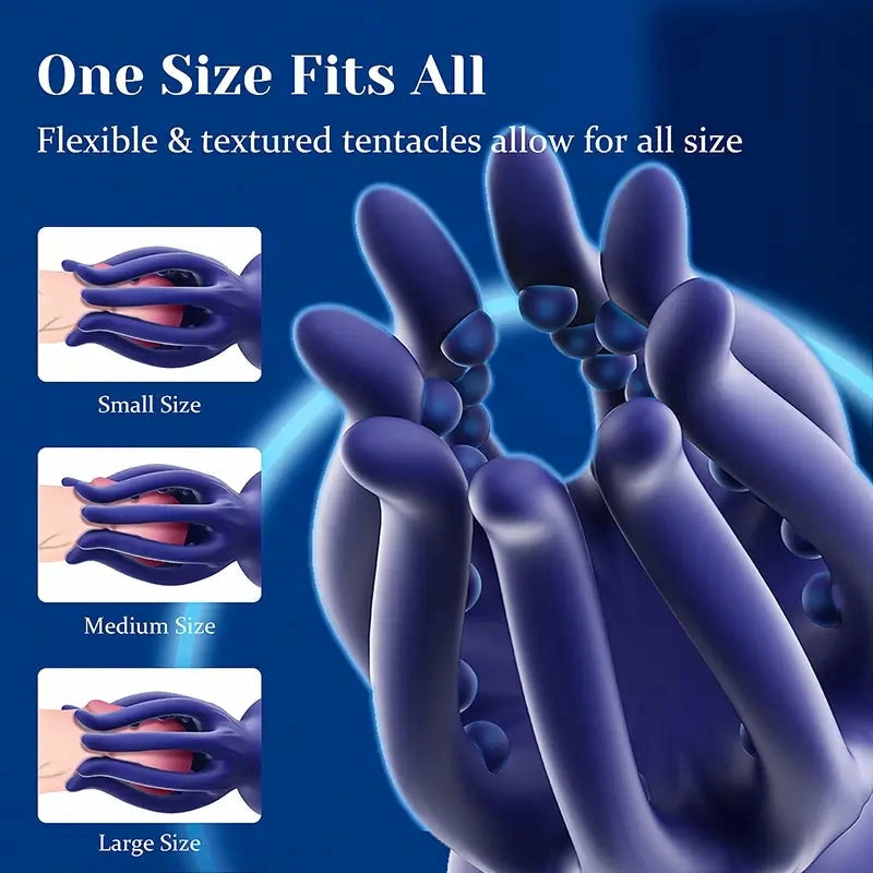 XG16 - Octopus Penis-Vibrator mit Tentakel-Design & Saugnäpfen (10 Modi) – Glans Trainer