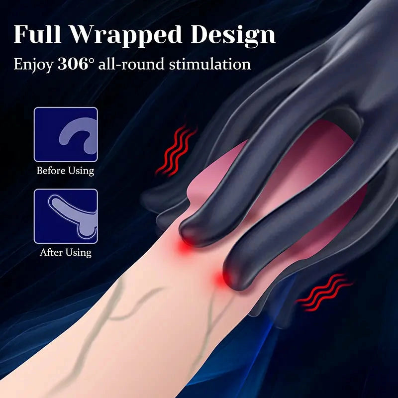 XG17 - Slim Octopus Eichel-Trainer mit 10 Geschwindigkeiten – Kompakter Penis-Vibrator