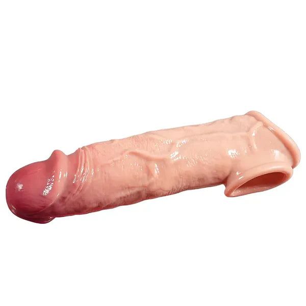 CS06 - Realistic Silicone Sleeve – Anatomischer Penis-Sleeve mit Adern & Stretch-Ring (7,3*1,77 Zoll)