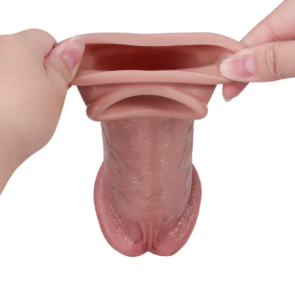 CS28 – Realistischer Soft-Penis-Sleeve mit ausgeprägter Eichel (8,6*2Zoll)