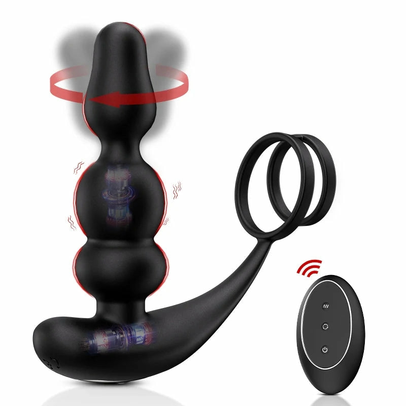 PM14 - Rotierender & Vibrierender Prostata-Massager mit Wireless Remote