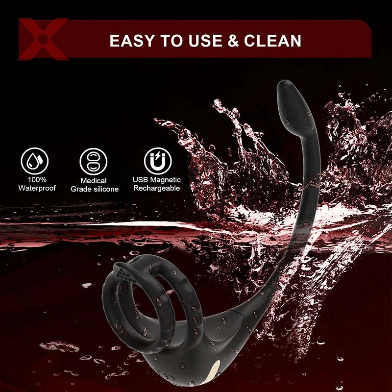 PM2 - 3-in-1 Smart Prostata-Massager mit Dual-Motor, Cockring & App-Steuerung
