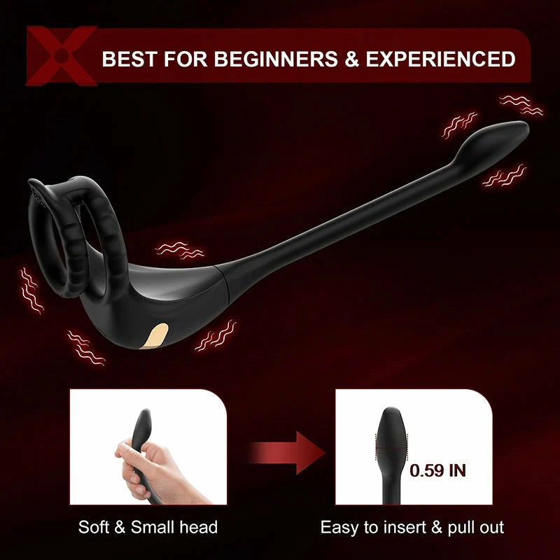 PM2 - 3-in-1 Smart Prostata-Massager mit Dual-Motor, Cockring & App-Steuerung