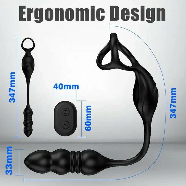 PM6 - Automatischer Stoß- & Vibrations-Prostata-Massager mit Remote