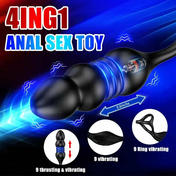 PM6 - Automatischer Stoß- & Vibrations-Prostata-Massager mit Remote