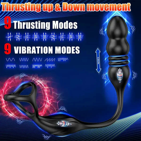 PM6 - Automatischer Stoß- & Vibrations-Prostata-Massager mit Remote