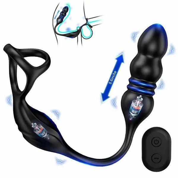 PM6 - Automatischer Stoß- & Vibrations-Prostata-Massager mit Remote