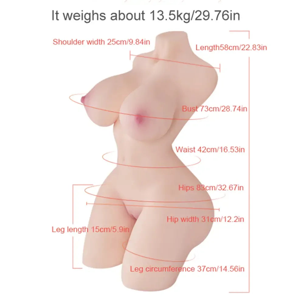 Zenobia - Lifelike TPE-Sextorso mit Gel-Filled Breasts & Skelett (13,5 kg) – High-End