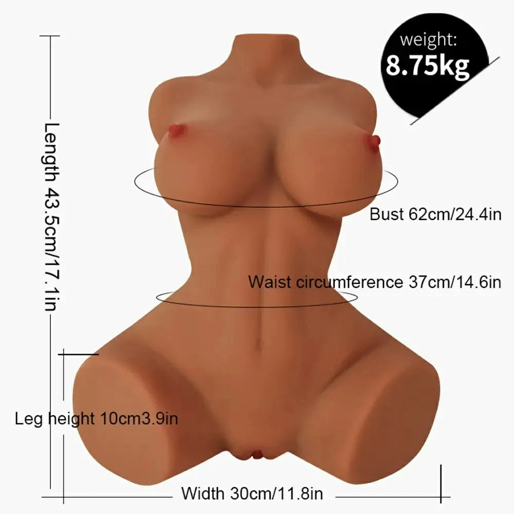 Daisy - Lifelike 1:1 Half-Body TPE-Sextorso mit Gel-Breasts (8,75 kg) – Premium