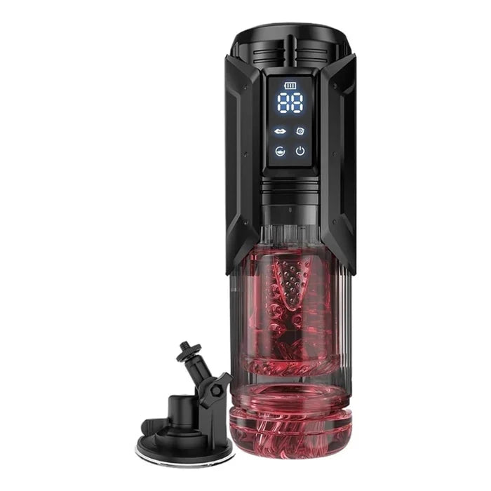 XT20-Pro - Wasserdichte App-Controlled Blowjob Maschine in Feurig-Rot - 4-in-1 Vollautomatischer High-End Stroker