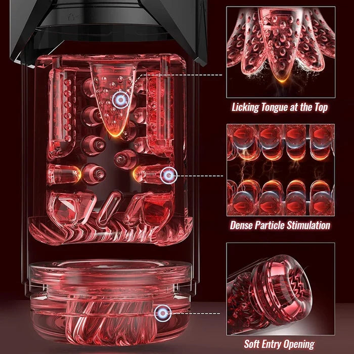 XT20-Pro - Wasserdichte App-Controlled Blowjob Maschine in Feurig-Rot - 4-in-1 Vollautomatischer High-End Stroker