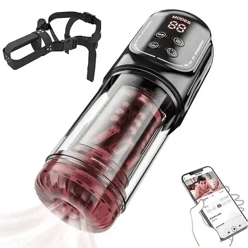 XR4 Pro - App-gesteuerte Blowjob Maschine - 4-in-1 Smart-Stroker mit Saug- & Stoßfunktion