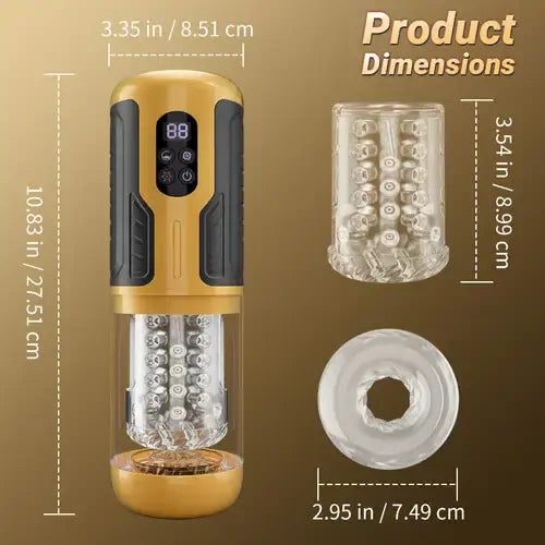 XR15 - Automatischer Masturbator mit 5-in-1 Funktion - Stoßen, Rotation & Turbo-Burst