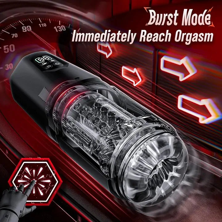 XR19 - Hands-Free Masturbator mit App-Steuerung - Stoß-, Rotations- & Dual-Vibrationsfunktion
