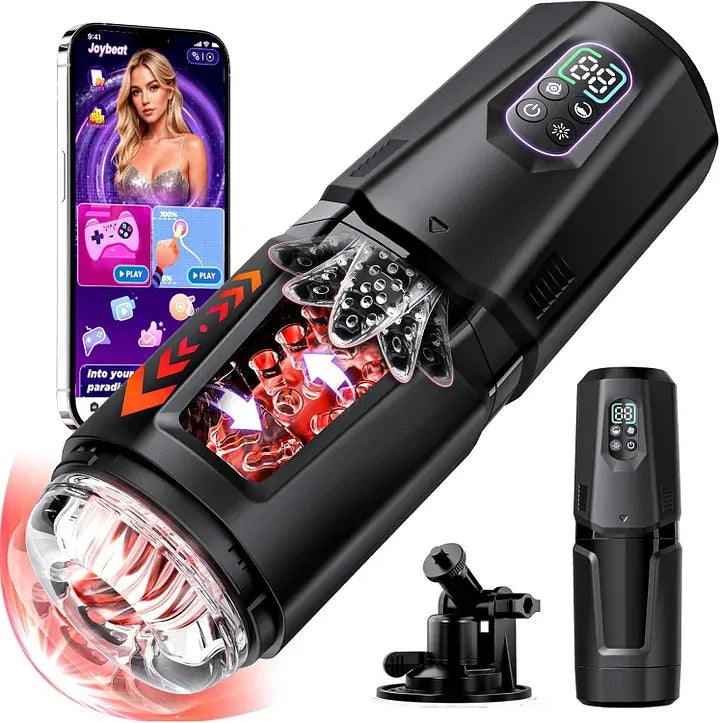 XR19 - Hands-Free Masturbator mit App-Steuerung - Stoß-, Rotations- & Dual-Vibrationsfunktion