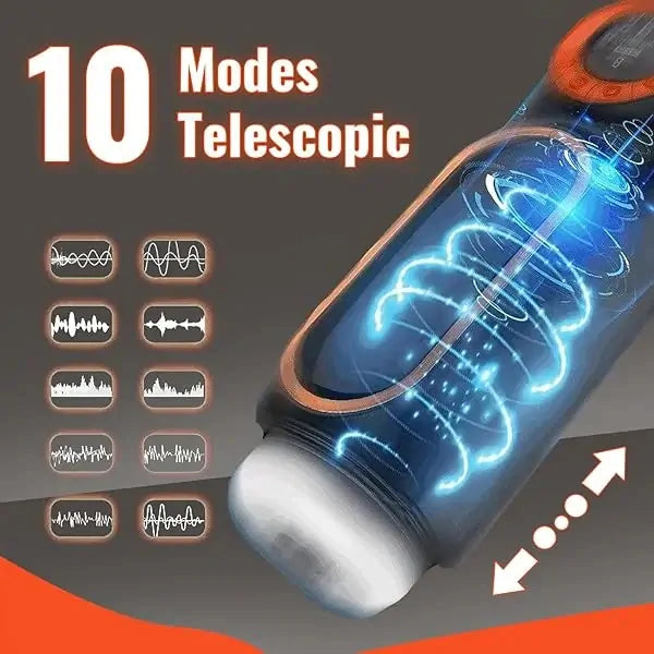 XT1 - Hands-Free Masturbator mit Power-Saugnapf - 3-in-1 Stoß-, Saug- & Vibrationsfunktion