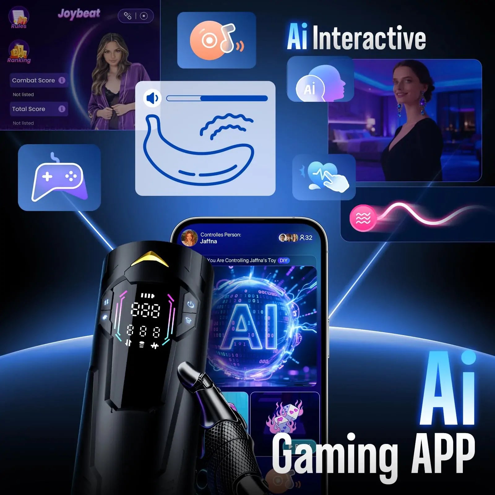 XT4 - Hands-Free Masturbator mit App-Steuerung & aktiver Squeeze-Kompression