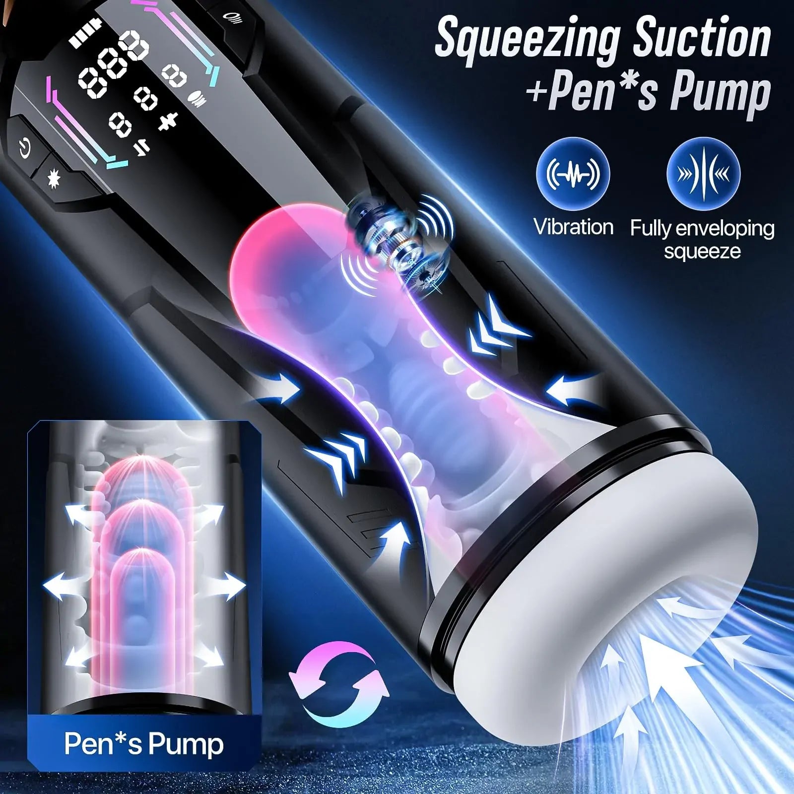 XT4 - Hands-Free Masturbator mit App-Steuerung & aktiver Squeeze-Kompression