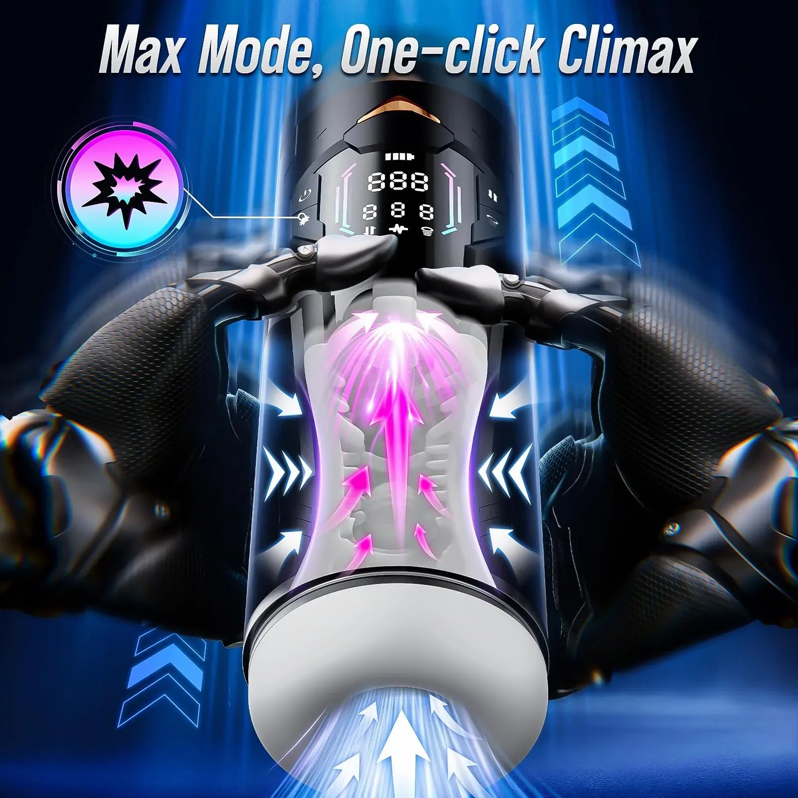 XT4 - Hands-Free Masturbator mit App-Steuerung & aktiver Squeeze-Kompression