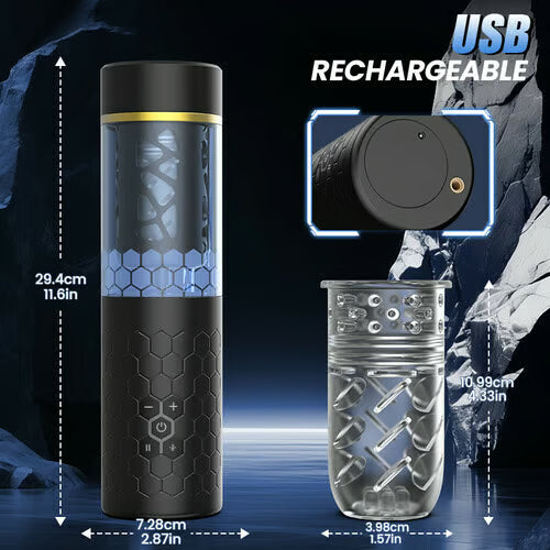 XR11 - Hands-Free Masturbator mit Saugnapf - 10 Stufen Stoß & Rotation