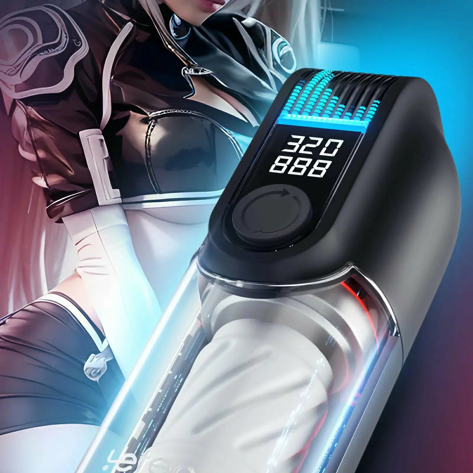 Leten Black Hole Pro - Automatischer Masturbator - Dual-Heizung & LED-Ausdauer-Tracker