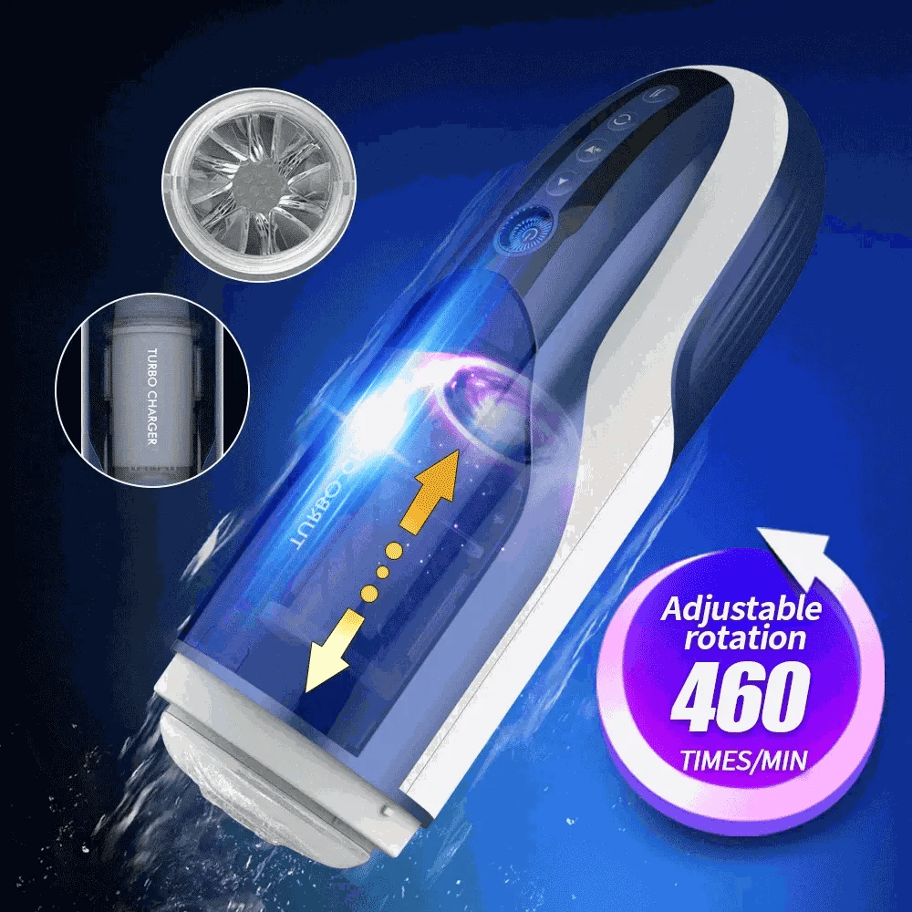 Leten Turbo Charger - High-End Automatischer Masturbator - 460 U/Min. Dual-Motor Stroker