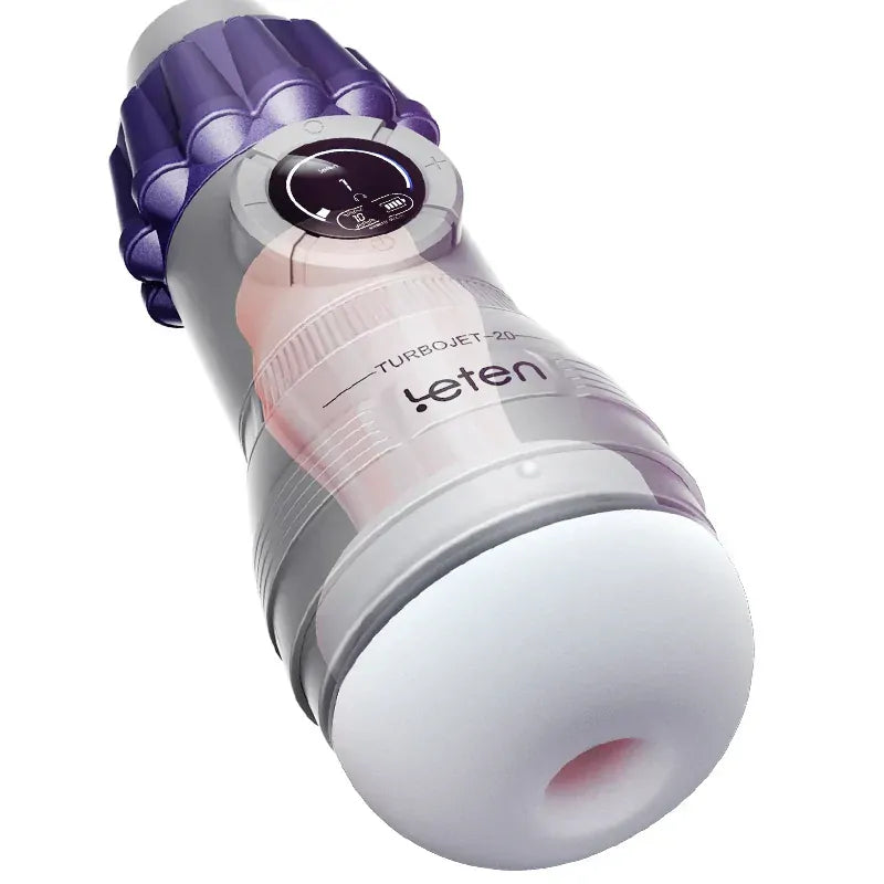Leten TurboJet - Kompakter Masturbator mit Saugfunktion - 10 Vibrations- & Saugmodi