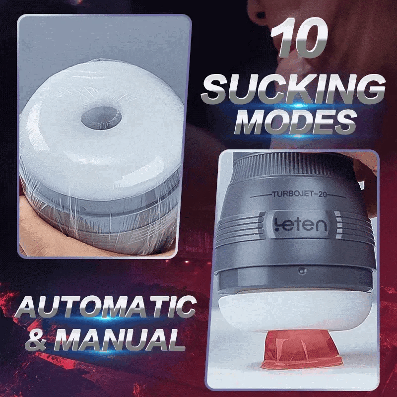 Leten TurboJet - Kompakter Masturbator mit Saugfunktion - 10 Vibrations- & Saugmodi