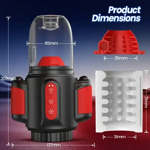 XR16 - Wasserdichter Dusch-Masturbator mit Wasserstrahl- & Rotationsfunktion