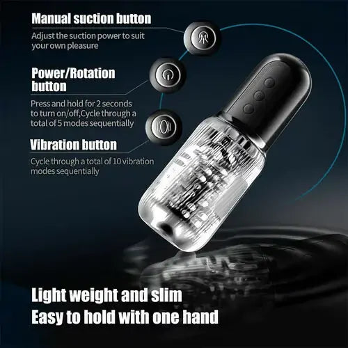 XS14 Pro - Masturbator mit Saugfunktion - Ergonomischer Griff & Dual-Motor