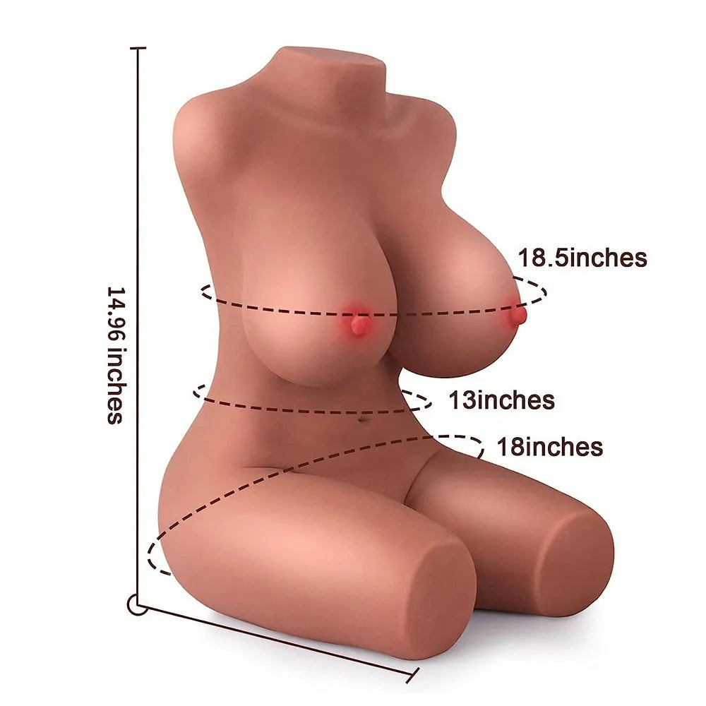 Alina - 3-in-1 Kompakt TPE-Sextorso mit flexiblem Skelett (3,1 kg) – Light-Version