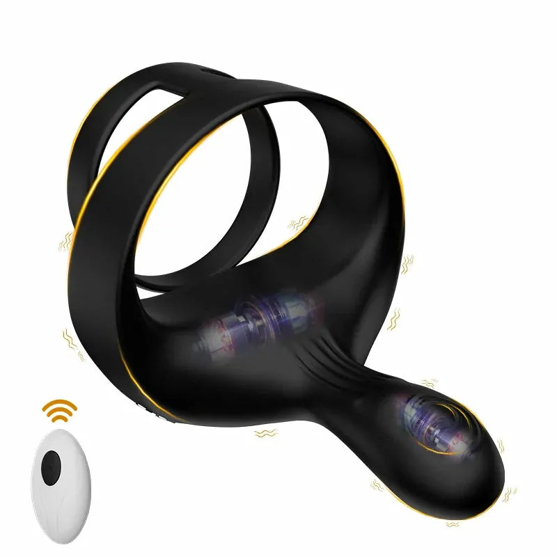PR6 - Remote Cockring - 3-in-1 Parallel-Ring mit Finger-Shape Taint-Stimulator
