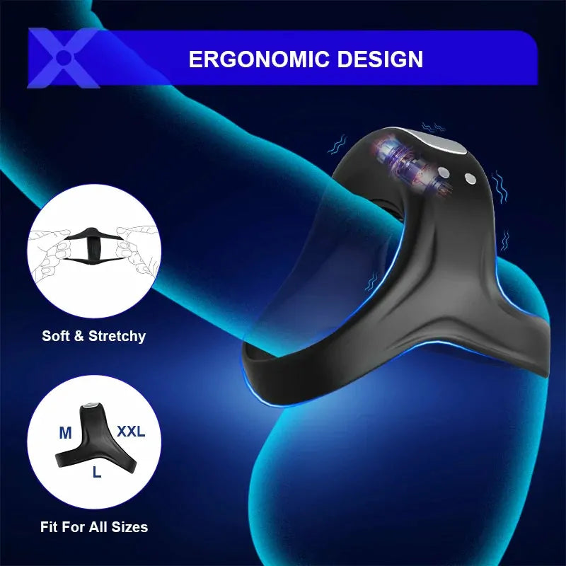 PR7 - Vibrating Cockring – Dual-Ring mit Triangular-Support für maximale Ausdauer