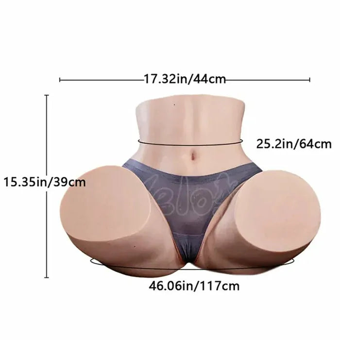 Tessa - Liquid-Silicone Po-Sextorso mit Ultra-Realistic Texture (16,0 kg) – High-End