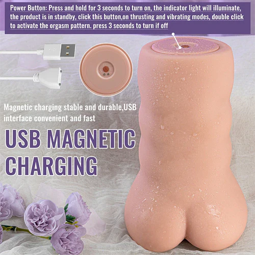 PU05 - Interaktive TPE-Taschenmuschi mit Vibration & Stoßfunktion (1,54 kg) – Automatische Vagina