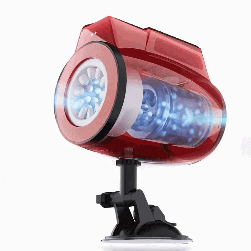 XR7 - Teleskopischer Masturbator mit Open-End-Design - Stoß- & Rotationsfunktion