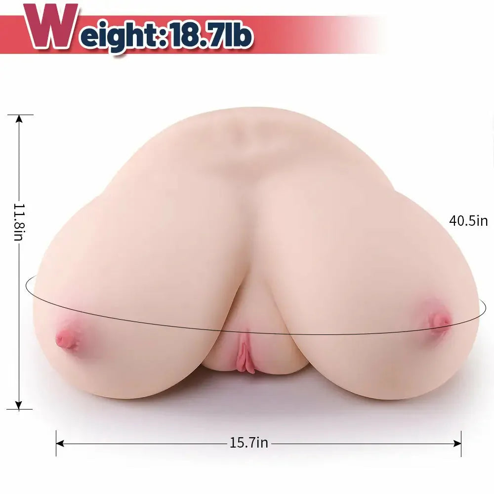 Diana - G-Cup TPE-Brusttorso mit Jelly-Boobs & Vagina-Tunnel (8,5 kg) – Busty-Traum