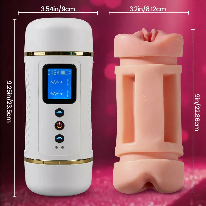 XV12 - Wasserdichter Vibrationsmasturbator mit zweiseitigem Through-Hole-Design & Dual-Motor