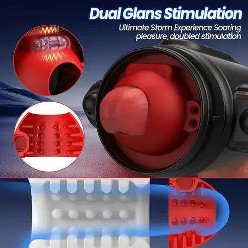 XR16 - Wasserdichter Dusch-Masturbator mit Wasserstrahl- & Rotationsfunktion