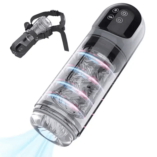 XR3 Plus - Wasserdichter 2-in-1 Masturbator & Penispumpe - Vakuum-Training & 7 Rotationsmodi