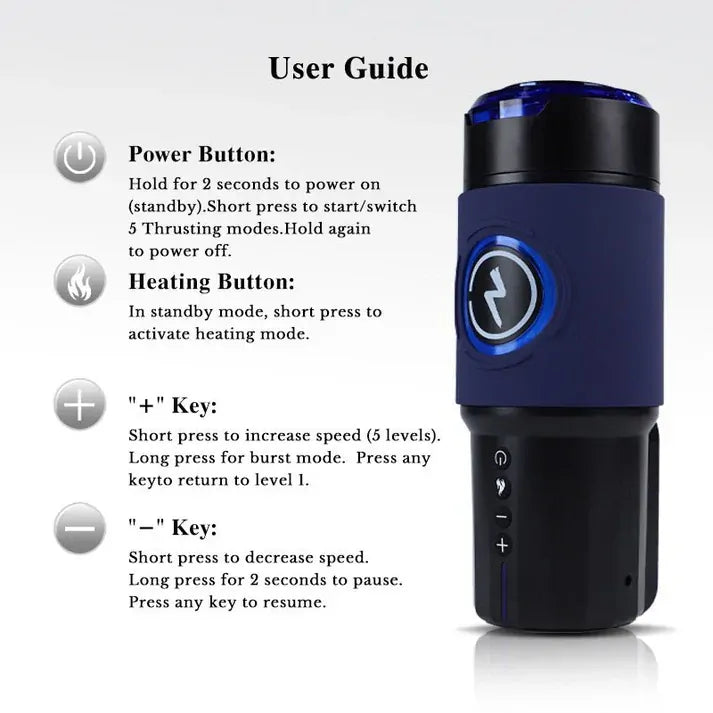 XT8 Max - Automatischer Masturbator mit App-Steuerung, 3 austauschbaren Sleeves & Infrarotheizung