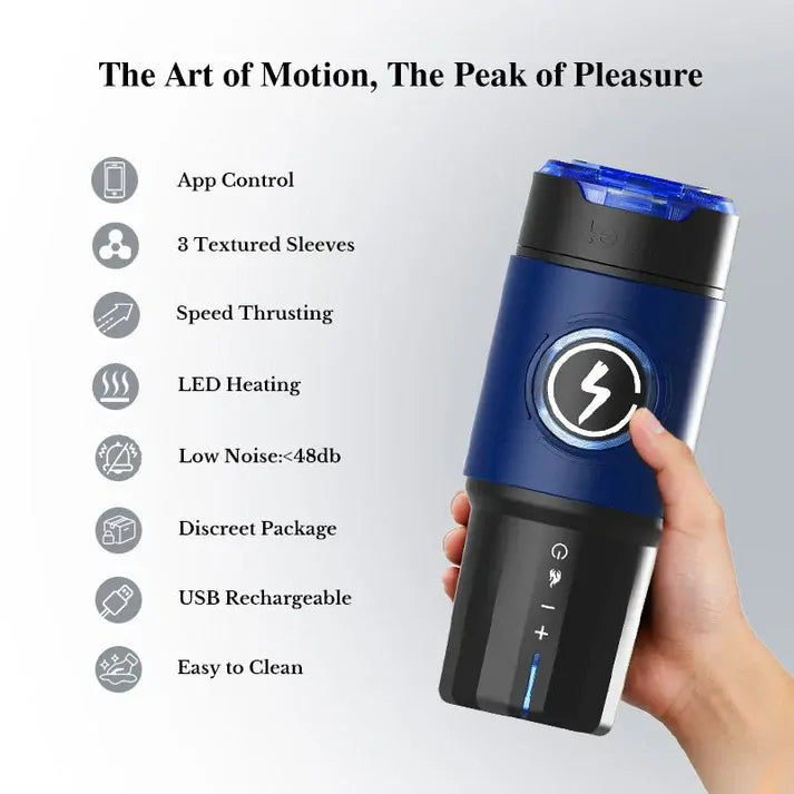 XT8 Max - Automatischer Masturbator mit App-Steuerung, 3 austauschbaren Sleeves & Infrarotheizung
