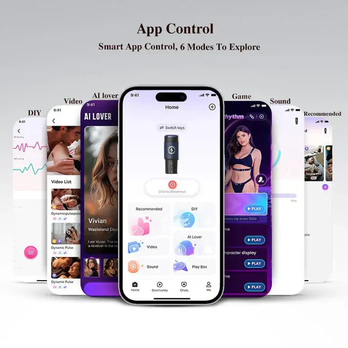 XT8 Max - Automatischer Masturbator mit App-Steuerung, 3 austauschbaren Sleeves & Infrarotheizung