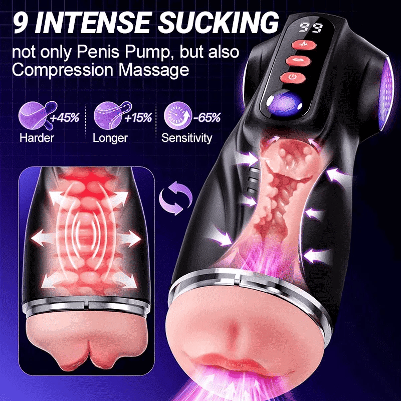 XV11 - Masturbator mit Saugfunktion, 3 austauschbaren Sleeves & App-Steuerung
